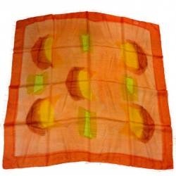 Pure Silk Square Bufanda Batik Fine Chic Moda Auténtica Chic