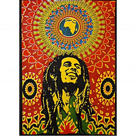 Tenture Batik Bob Marley Wailers Musik Rasta Flagge Reggae