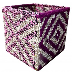 Cache Pot Vide Poche Cube Tissu Recyclage Recuperation 