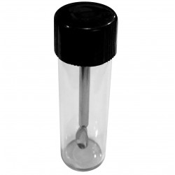 Glass bottle with spoon for Elite powder.