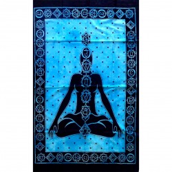 Tenture 7 Chakras Body Energy Buddhist Buddhism Meditation Representation