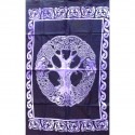 Tendel Baum Leben Symbol Violett Mann Frau Batik Indisch Indien Decoration Murale